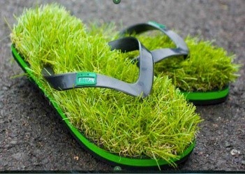 Synthetic grass thongs