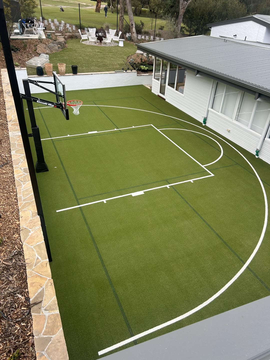 Backyard Basketball & Pickleball Court